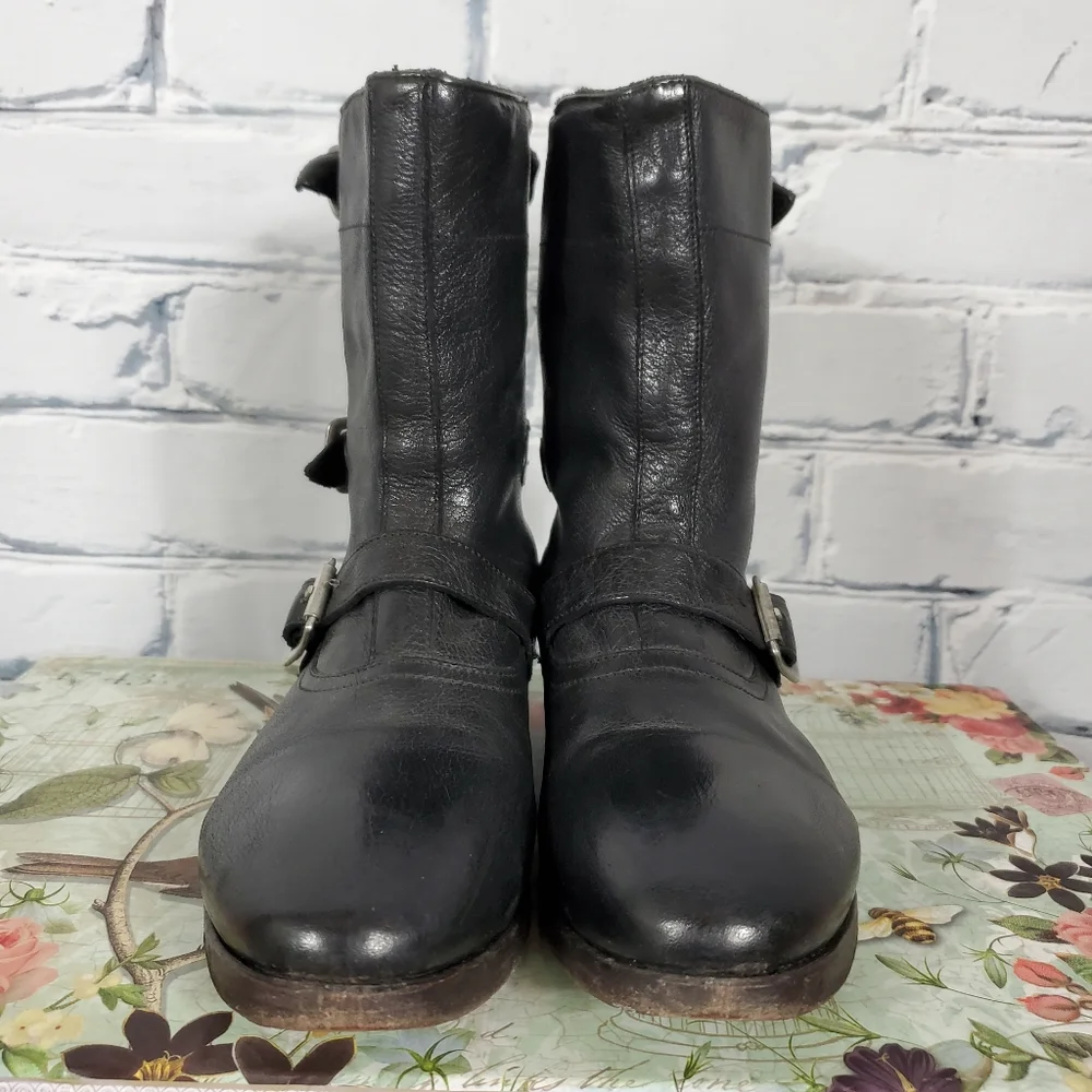 Paul Smith Black Leather Biker Boots - Picture 4 of 10